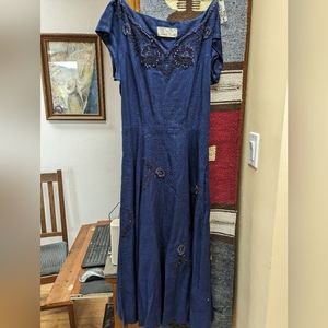 Vintage Parnes Feinstein Linen Dress